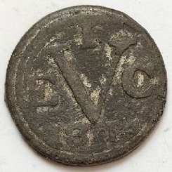 Koin Tua EVIC 1 Duit Java Tahun 1814