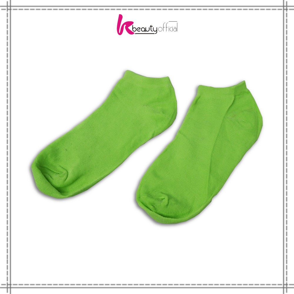 KB-P59 Kaos Kaki Semata Kaki Polos / Kaus Kaki Wanita / Kaos Kaki Ankle Dewasa / Short Socks Import-HIJAU