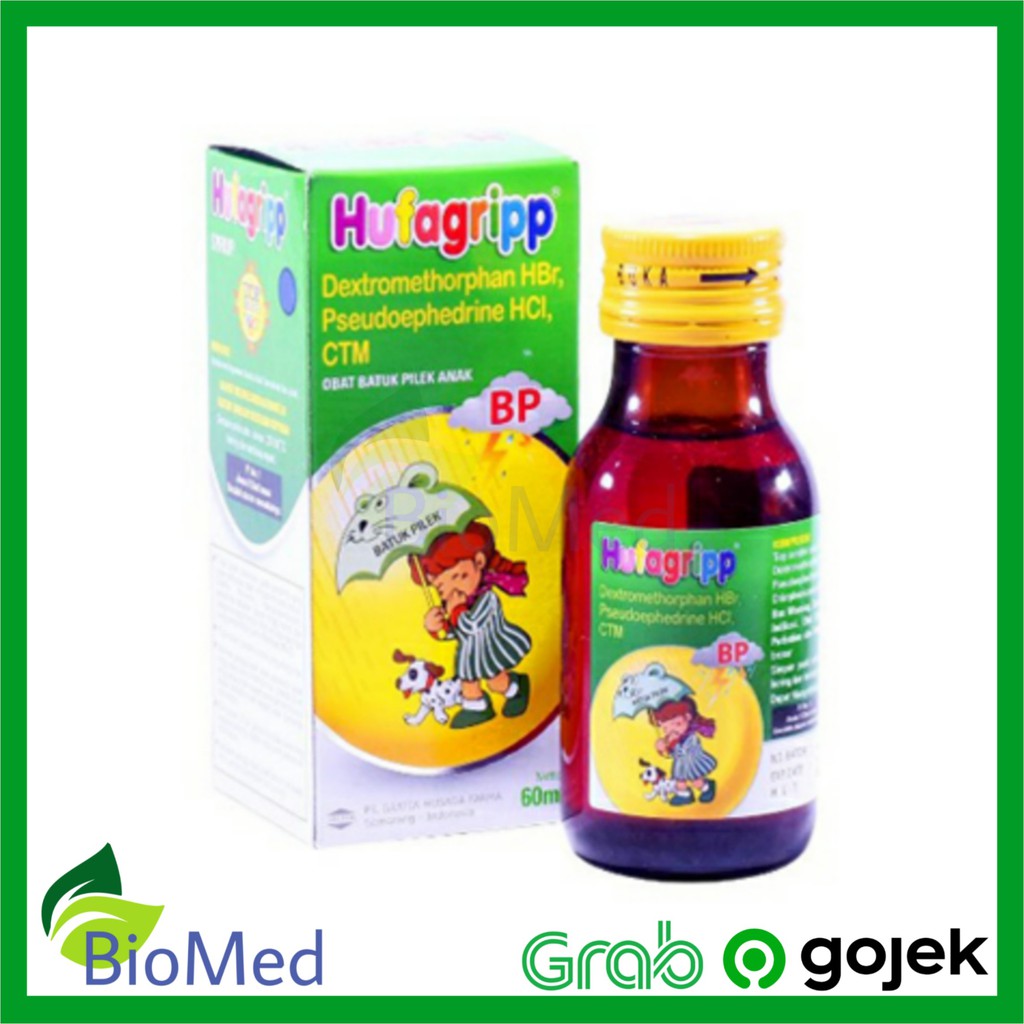 HUFAGRIPP BATUK PILEK Hijau - Hufagrip Obat Batuk Pilek Flu Anak