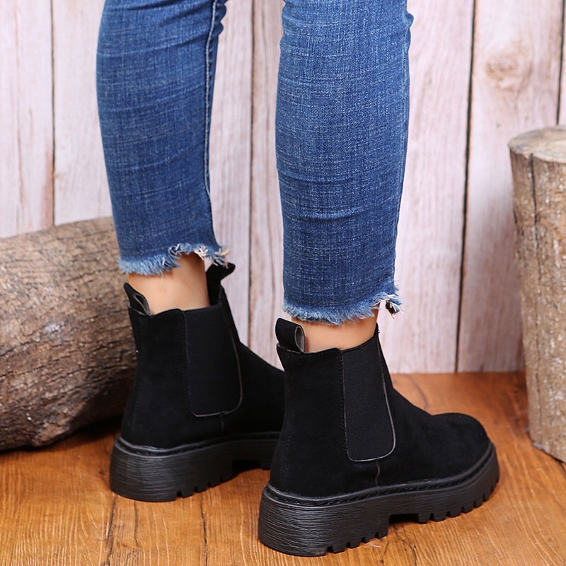 SEPATU BOOTS TANPA TALI ANKLE IMPORT PRIA WANITA KOREA BTS BRITISH BIG SIZE 41 42 43