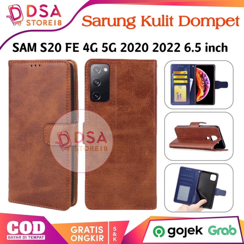 Case Samsung S20 Fe / Casing Samsung S20 Fe / Leather Case Flip Cover Wallet Dompet Hp Casing Kulit