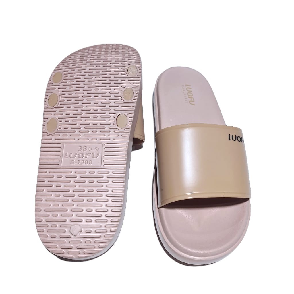 LUOFU ORIGINAL jelly sandal karet empuk murah cewek sendal selop wanita kokop import E7200A01S