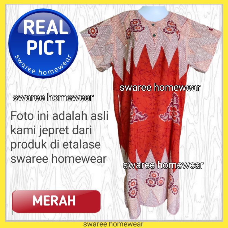 Baju Daster Batik Busui Baju Wanita Jumbo Rayon Murah Lengan Pendek Kekinian Daster Batik Pekalongan