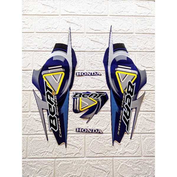 Striping Stiker Honda beat karbu putih biru pink ping oren asli ori