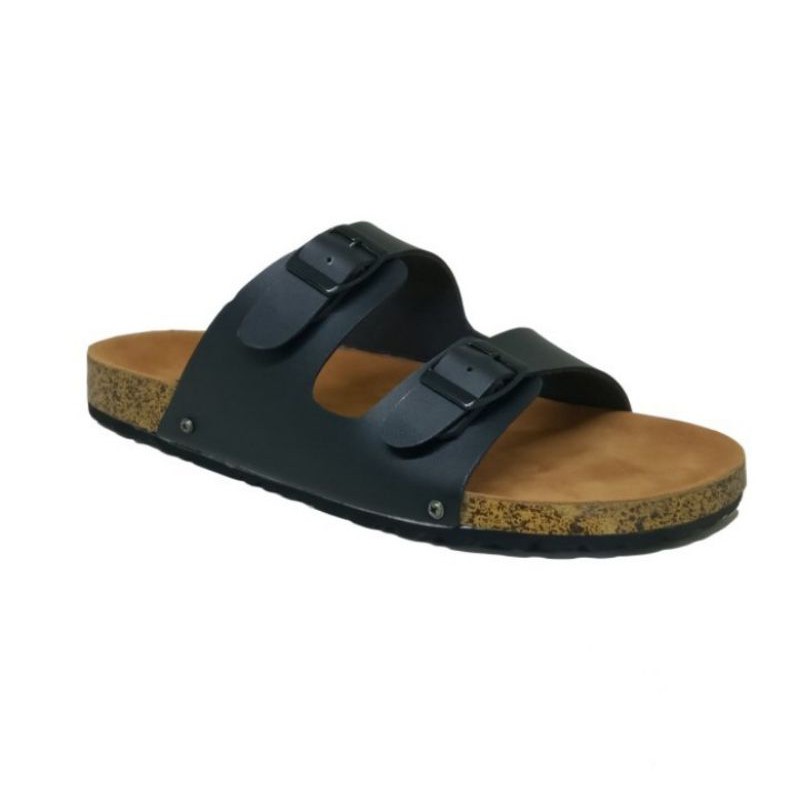 Sandal Slide Birkens Pria / Sandal pria Ukuran Besar / Kokop Jumbo SiZE 38-45 Hitam.44