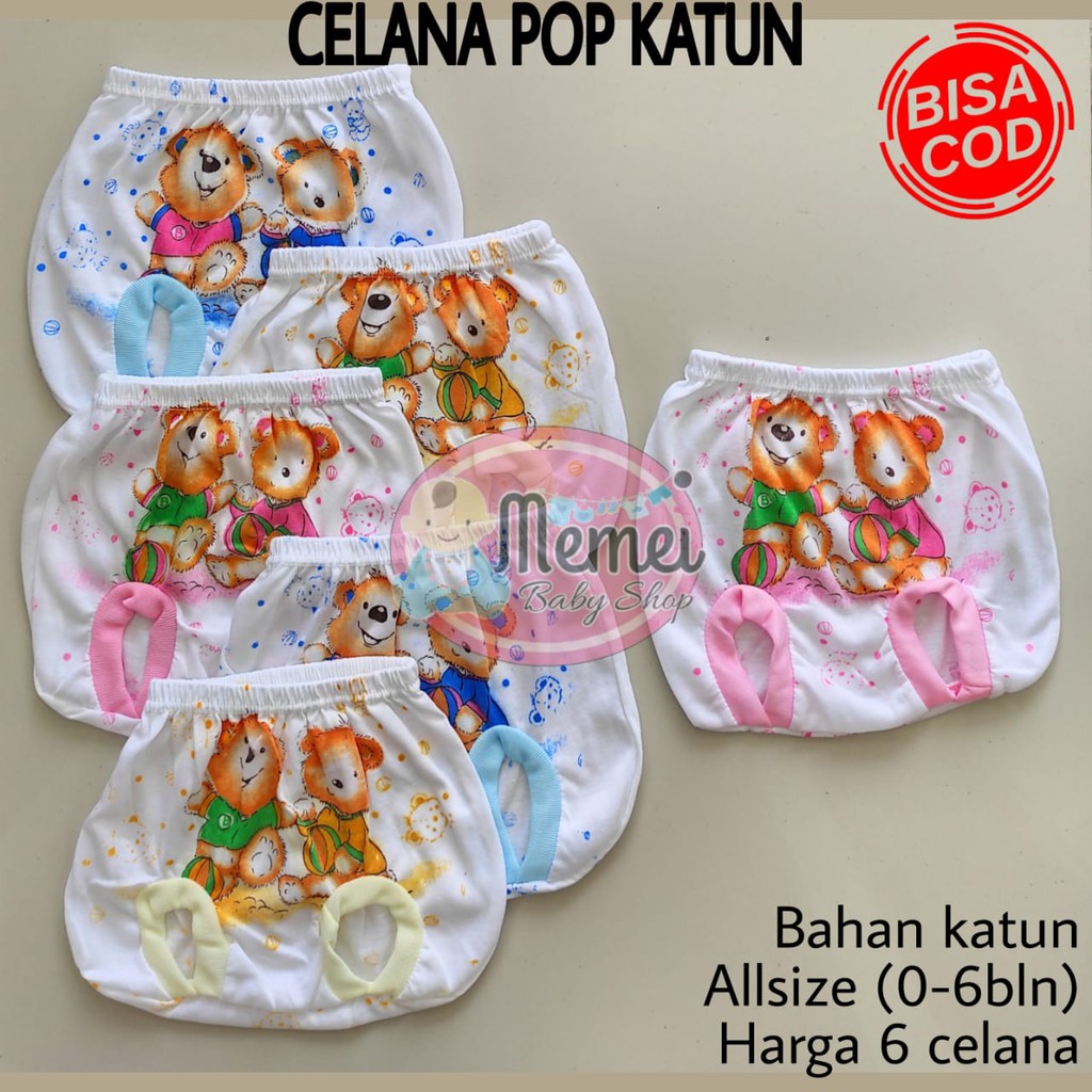 1 LUSIN (12 pcs) Celana bayi pop KATUN murah berkualitas