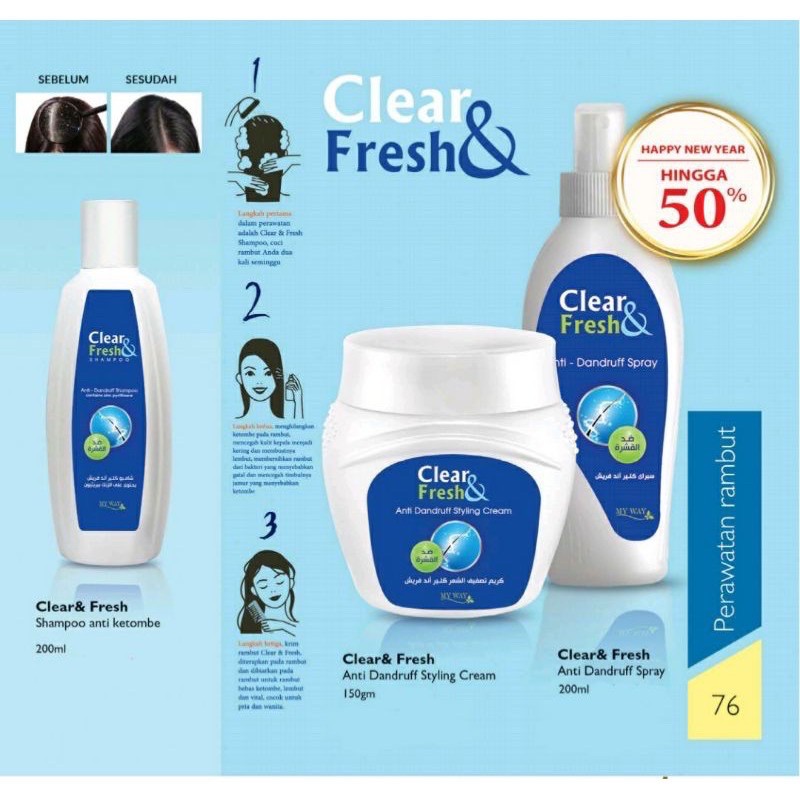 Clear &amp; Fresh sampo anti ketombe