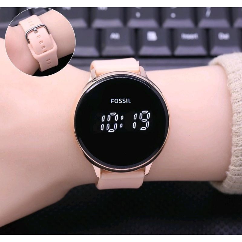 Jam Tangan Digital FossiI Terlaris Touch Watch Rubber Halus Jam Tangan Pria Wanita Layar Sentuh