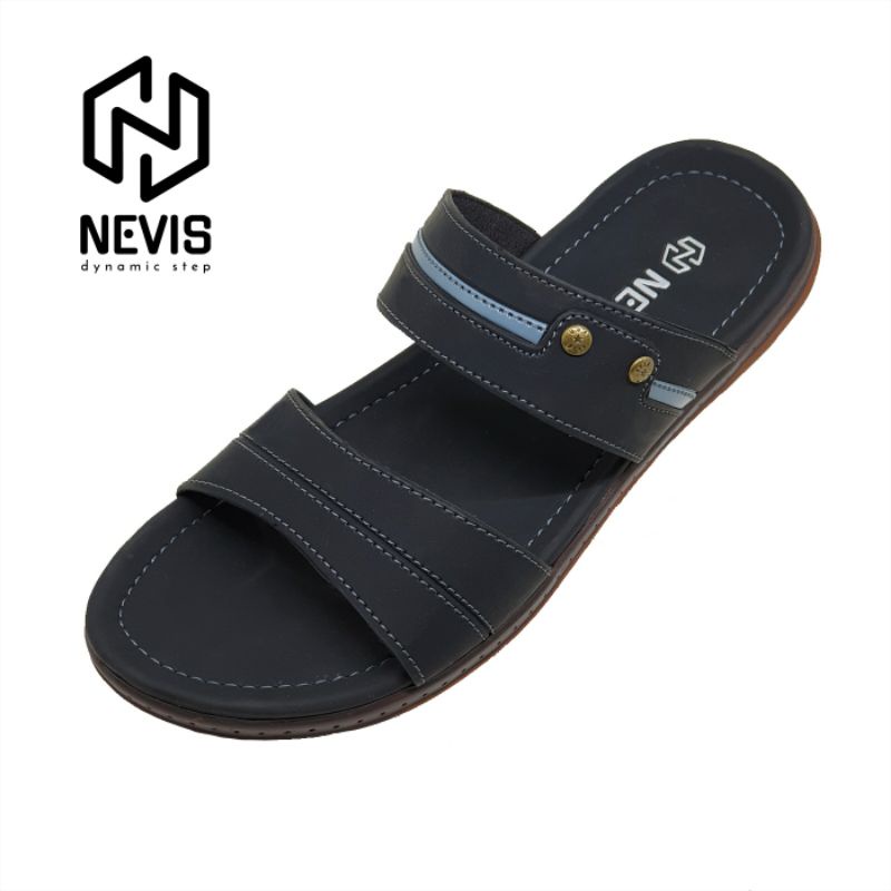 Sandal Pria Casual Nevis NVS 13 Sandal Kulit Selop Slop Original