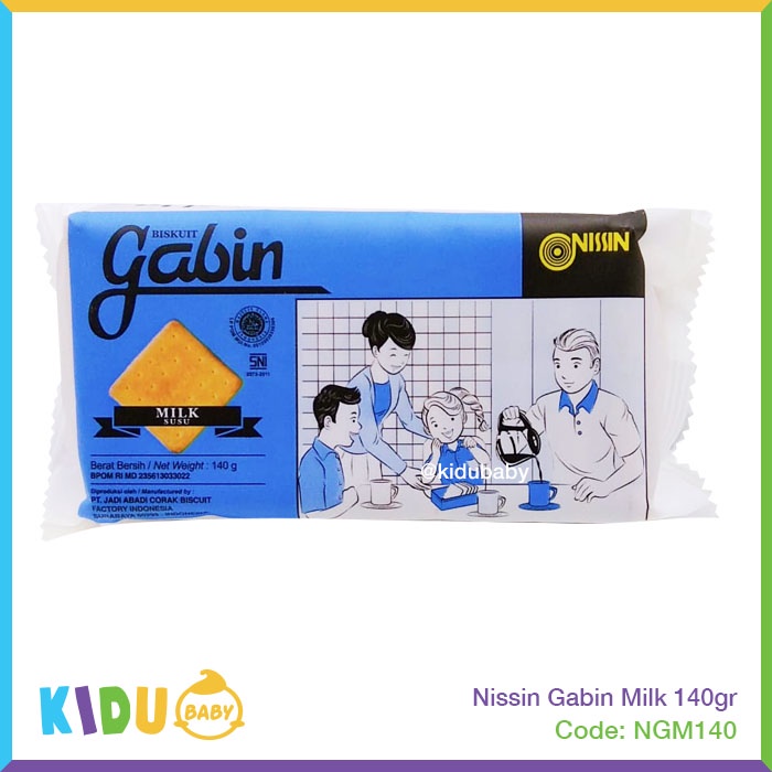 Nissin Gabin Cheese / Milk / Original 140gr Kidu baby