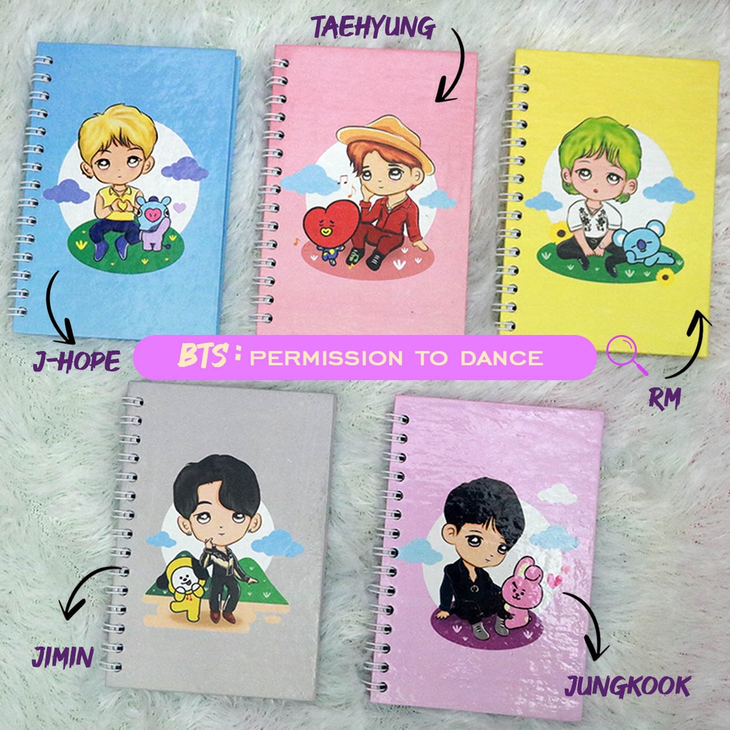 

Notes Notebook Hardcover Lucu Cute Chibi BTS BT21 A6