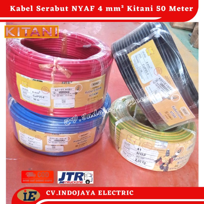 Kabel Serabut NYAF 4 mm² Kitani Kabel Panjang 50 Meter Kabel Body