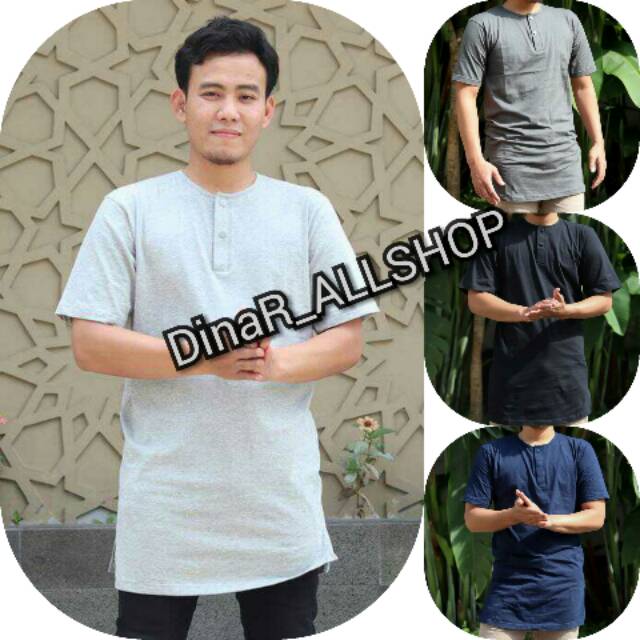  BAJU  KOKO KURTA BAHAN  KAOS POLOS  CASUAL MODEL  PAKAIAN 