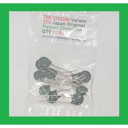 QTY 10 Pcs TNR 12G330K Varistor 33V Japan Original Nippon Chemicon