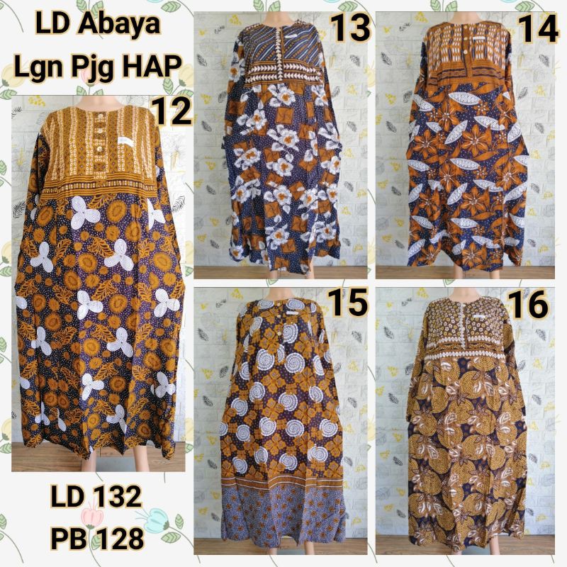 Daster Ibu ABY Lengan Panjang HAP Jumbo LD 140 Adem Busui Friendly Coklat