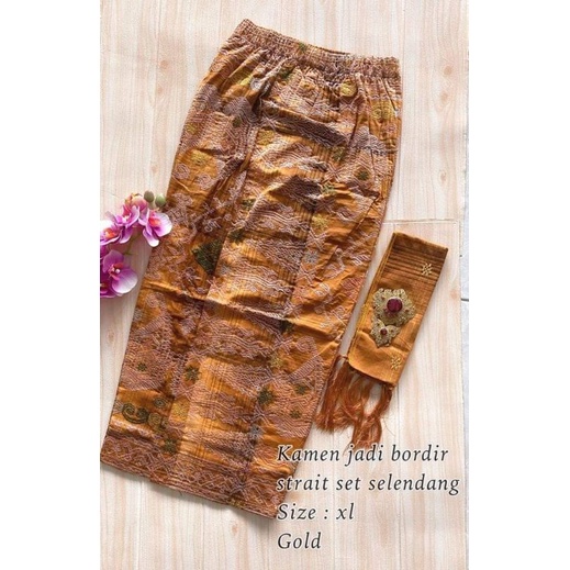 Kamen Jadi bordir strait+Selendang