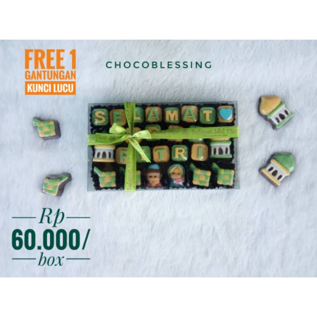 

Coklat box ucapan idul fitri isi 50/coklat ucapan
