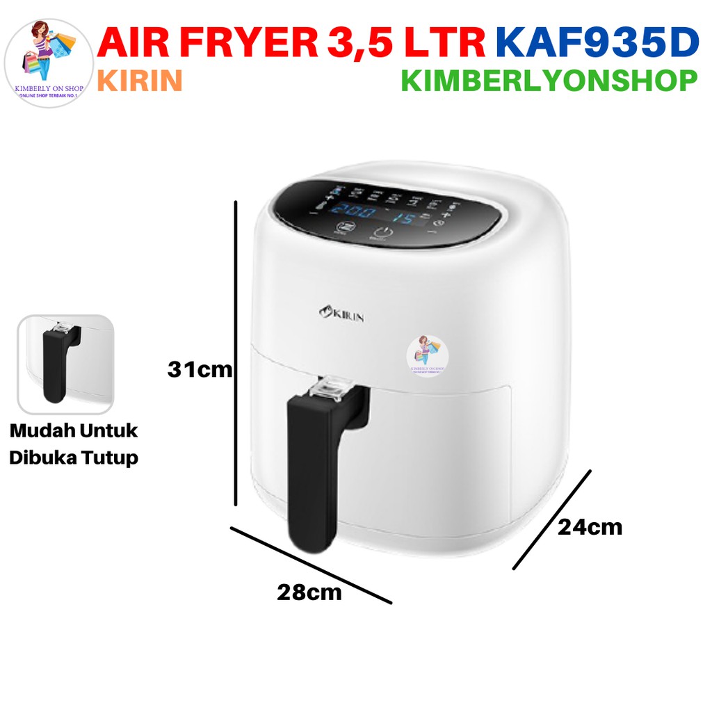 Digital Air Fryer 3,5 L 900W KAF 935D Alat Goreng