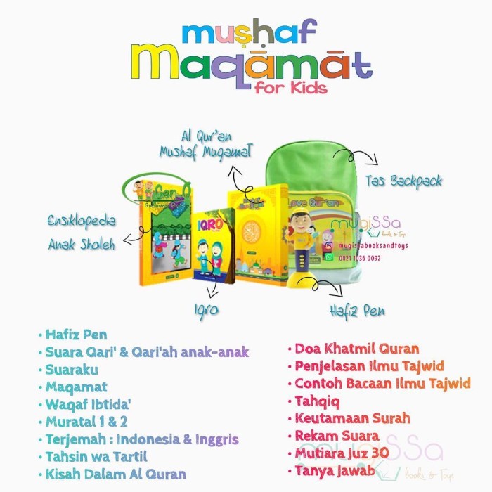 (Free Bonus Tas Backpack) Mushaf Maqamat for Kids Mmkids alquran pen Al qolam Maqomat original