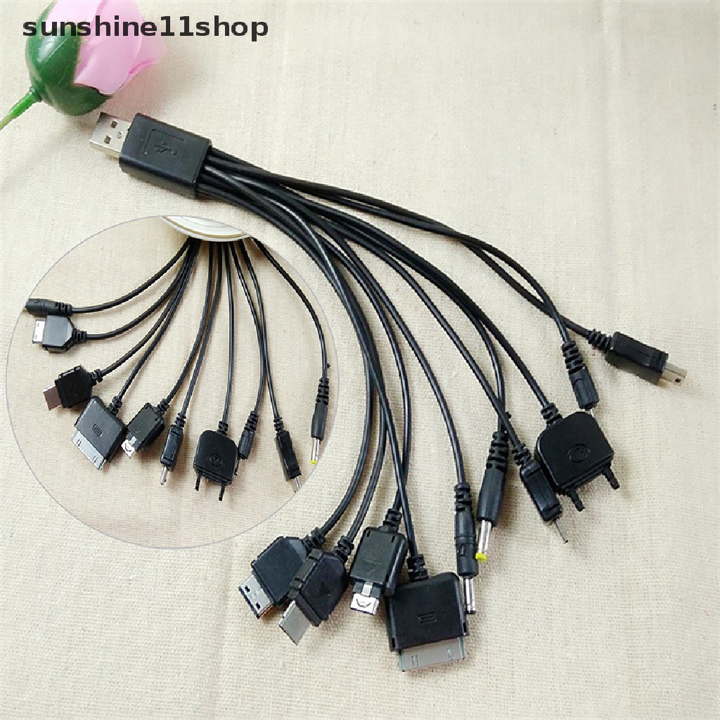 Sho 10 in 1 Kabel Data / Charger USB Multifungsi Untuk Motorola / Samsung / LG