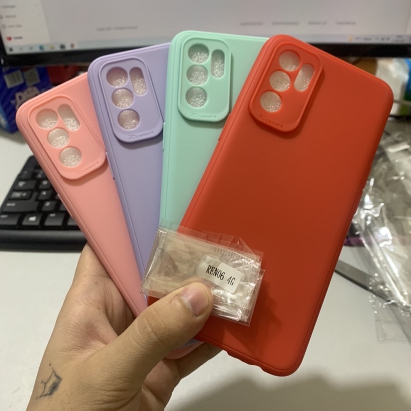 Case Candy Oppo Reno 6 4G New - Softcase Candy Tpu Liquid Macaron Case - UA