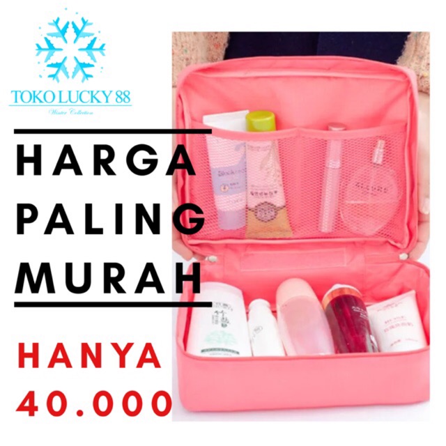 IMPORT Tas Kosmetik Travel Pouch Organizer Traveling