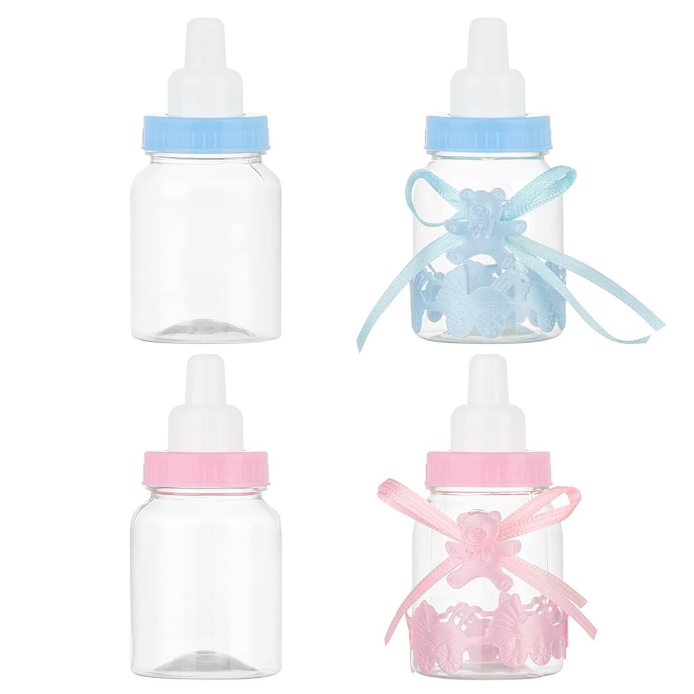 R-flower Fillable Bottles Baby Girl Boy Transparan Baby Shower Bapening Candy Box