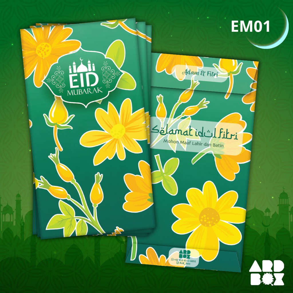 

Custom Amplop Lebaran THR Angpao Idul Fitri Angpau Hari Raya EM01