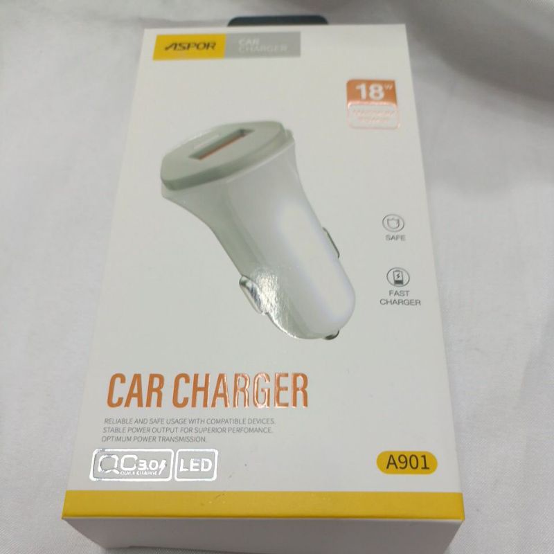 car charger Quick Charge with Led Aspor usb fast charger