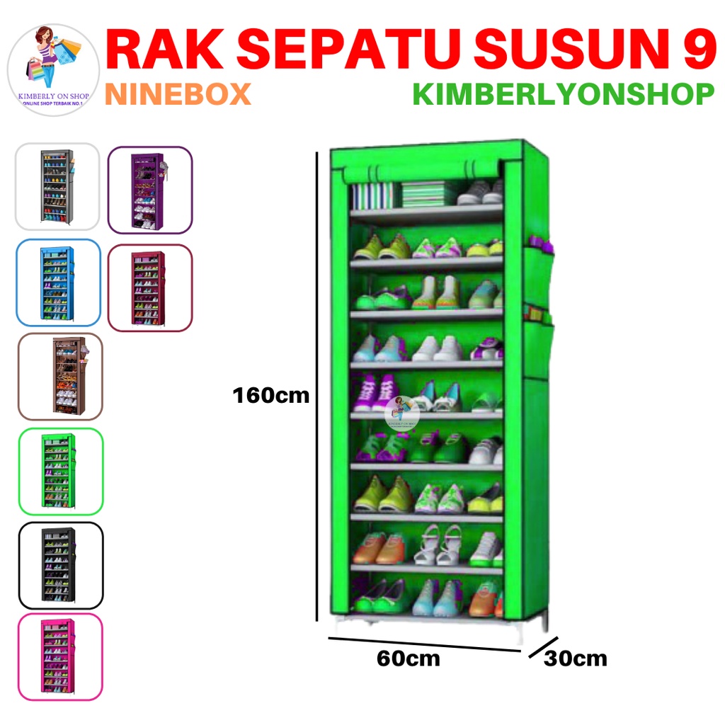 Rak Sepatu 10 Cover 9 Susun ( FREE ORKIM )