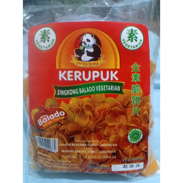 

panda dunia kerupuk singkong balado vegan