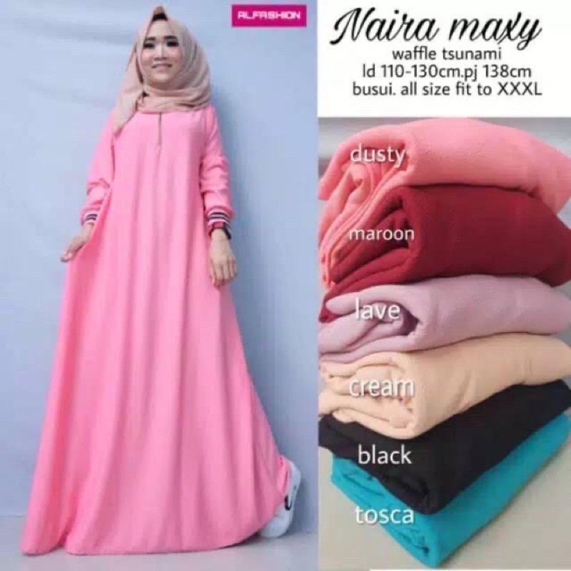 NAIRA Maxy - Gamis Jumbo Milano LD110/XXL Gamis Busui / Gamis Bumil PREMIUM!! / R.14 - 023-4457