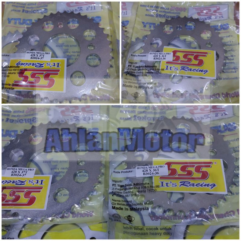 Ger Belakang SSS 428×36,37,38,39Megapro,Tiger,CB150R,Dll