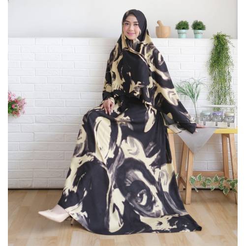 Dress Baju Gamis Syari Wanita Muslim Set + Bergo Violine
