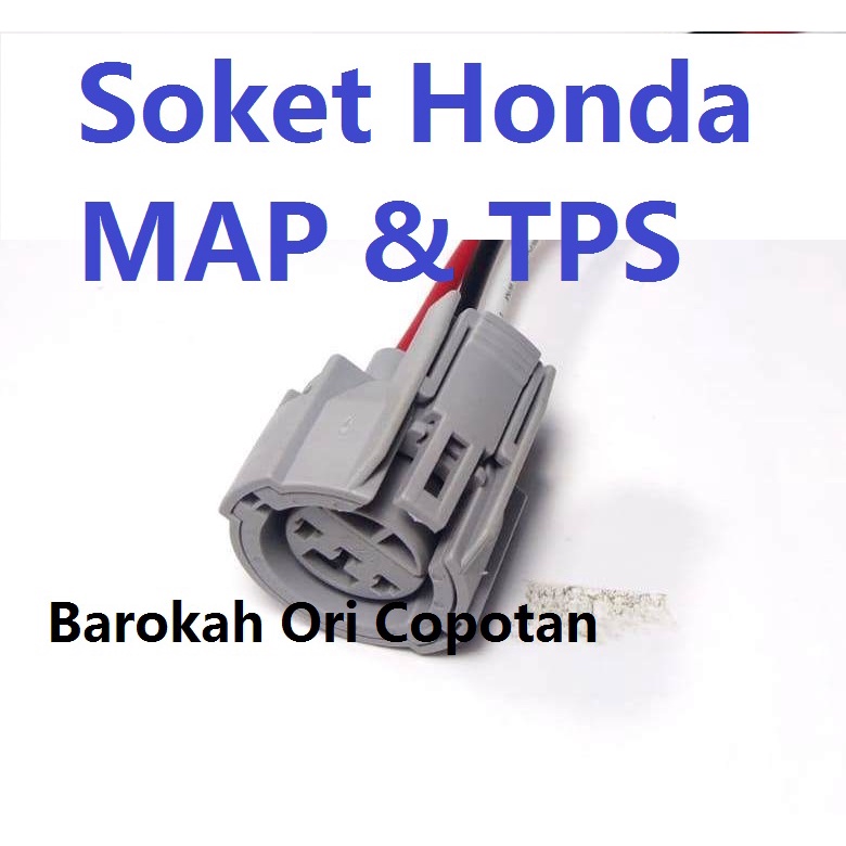 Soket Sensor TPS MAP Honda CIVIC Accord Cielo F22 CRV Genio Throttle 3PIN 3KABEL BULAT SOCKET B20B 3