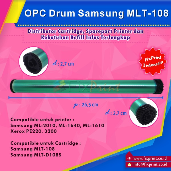 

OPC Drum ML-108 MLT-D108S- Printer Samsung ML 2010 1640 1610- Printer FSB3548