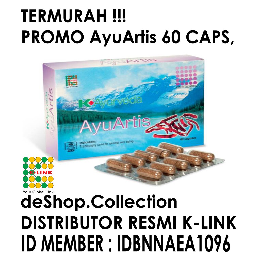 K-AYUVERDA AyuArtis 60 CAPS | ORIGINAL K-LINK  | AyuArtis 60 Kapsul