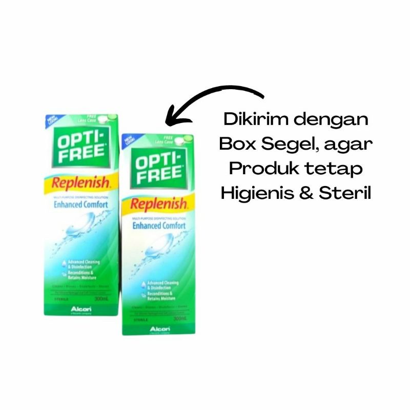 ALCON OPTI FREE REPLENISH CAIRAN PENCUCI SOFTLENS ANTI BAKTERI 300 ML