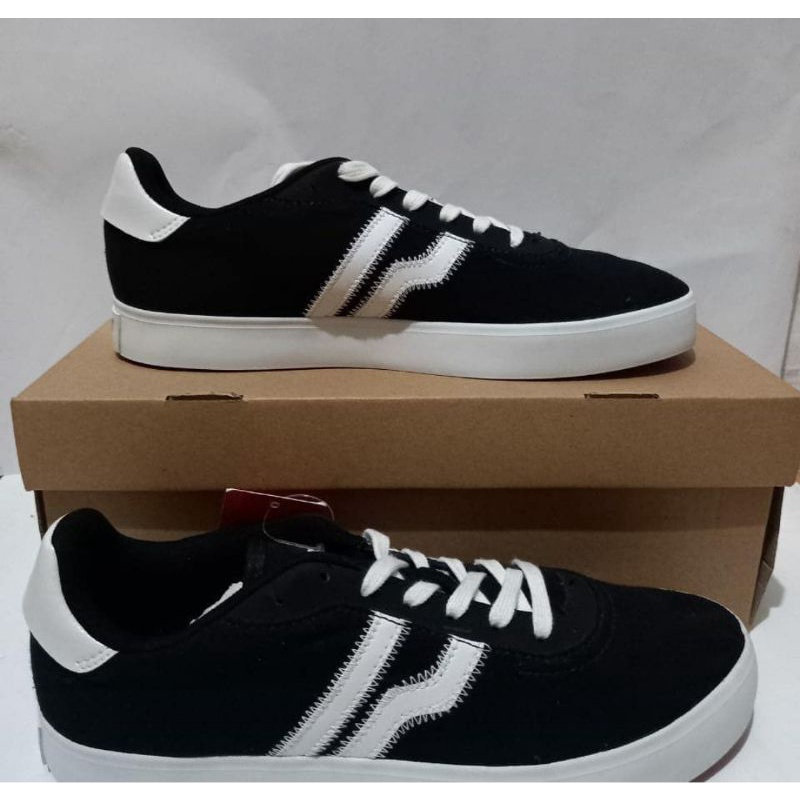 Sepatu Piero Vulcano CVS Black/White