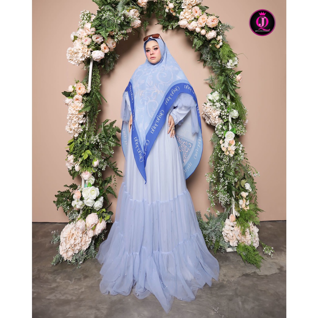 GAMIS CANTIK Syar'i Princess Aurora Ory By Qisyajaya /  Tile mutiara import premium / Dilapisi furin