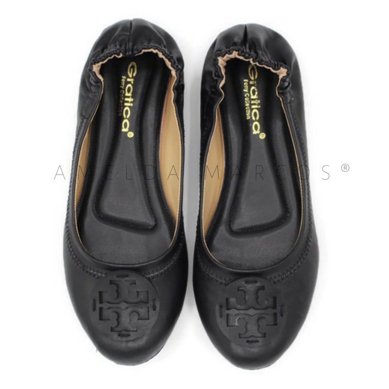 (Pesanan Cust Eka) PRELOVED 1X FLATSHOES GRATICA BLACK SIZE 40