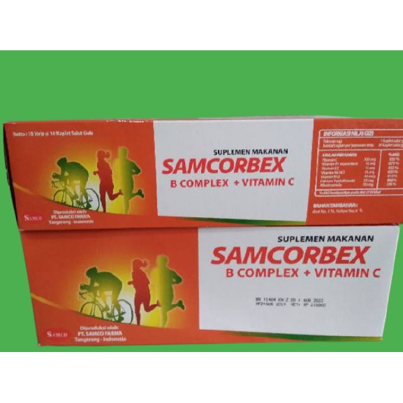 Jual SAMCORBEX TAB (B COMPLEX + VITAMIN C) / BOX | Shopee Indonesia