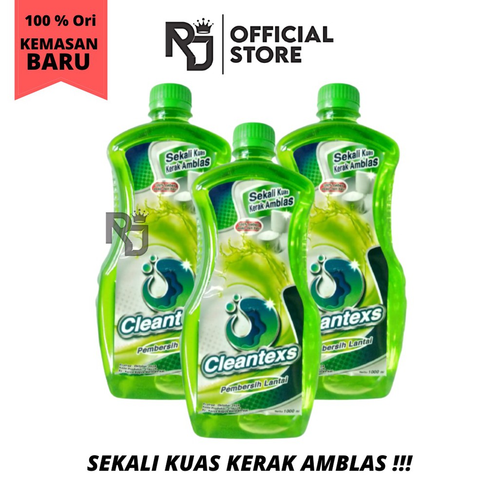 CLEAN TEXS PEMBERSIH KERAK KAMAR MANDI KEMASAN 1.5 LITER & 1 LITER KEMASAN BARU / WAJIB BUBLE WRAP