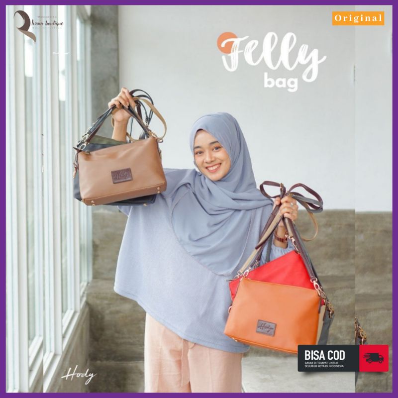 Tas Wanita Selempang Waterproof Sling bag Casual Felly By Hody Bag Daily Simpel Tapi Elegan Original