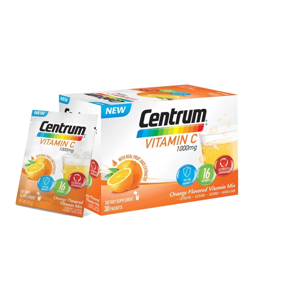 Centrum Vitamin C 1000mg Orange Flavoured Vitamin Mix 30s