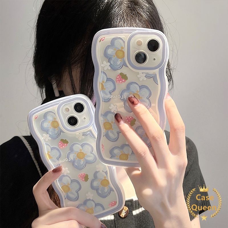 Casing Soft Case Bumper TPU Motif Strawberry Untuk Samsung A13 A12 A32 A52 A50s A30s A52s A50 M12