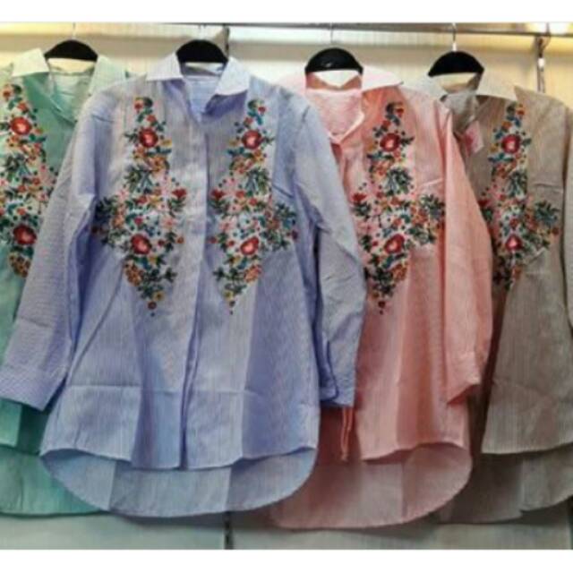 Kemeja bordir zara