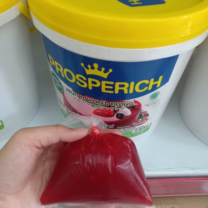 

Prosperich filling selai buah strawberry 250gr