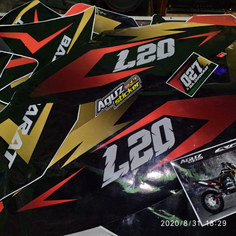 Decal Sticker Custom Full Body motor CRF - KLX - SCOOPY - BEAT - Decal Sticker Custom