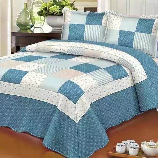 Selimut Bed Cover Shabby Chic Motif Patchwork Katun/ Bed cover Vintage / Quilt Cover Premium